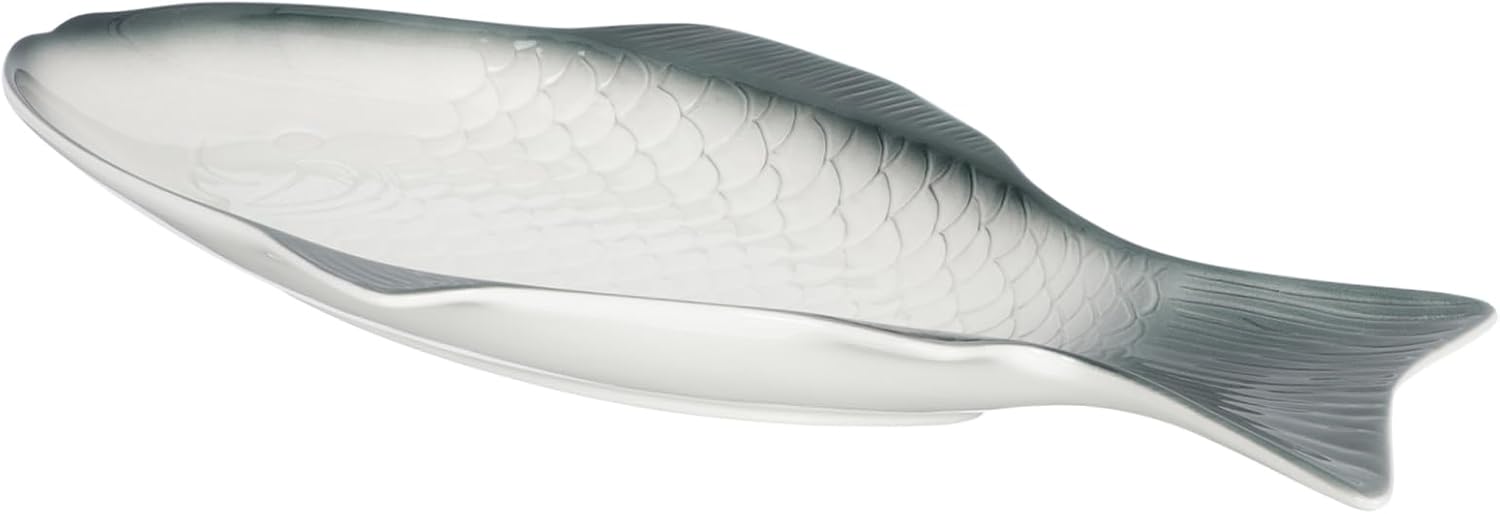 Ceramic Fish-shaped Steaming Dish Decorative Food Plate for Serving Fish Steamer Lightweight and Easy to Clean for Home Dining and Parties