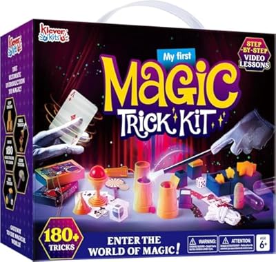 Klever Kits 180+ Juego de Magia - My First Magic Trick Kit- Increíble Juguete de Mago con lecciones de Video Paso a Paso, para niños Mayores de 6 años y Tarjetas de ilusión fáciles | Ya disponible en tu tienda friki favorita! En mundofriki.es!