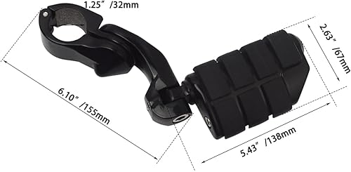 Miniatura 6 de FOVPLUE Estriberas de Carretera de 1.25", Estriberas de Carretera Ajustables Anguladas Cortas con Soportes para Harley Touring Street Glide Electra