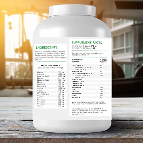 Dr. Forest Organic Raw Cold Pressed Vegan Plant Protein Powder - Add to Your Favorite Smoothies or Shakes - Non-GMO Certified Organic 20 Grams Protein per Serving, 2.2 lbs (Vanilla, 1.1 lbs)
