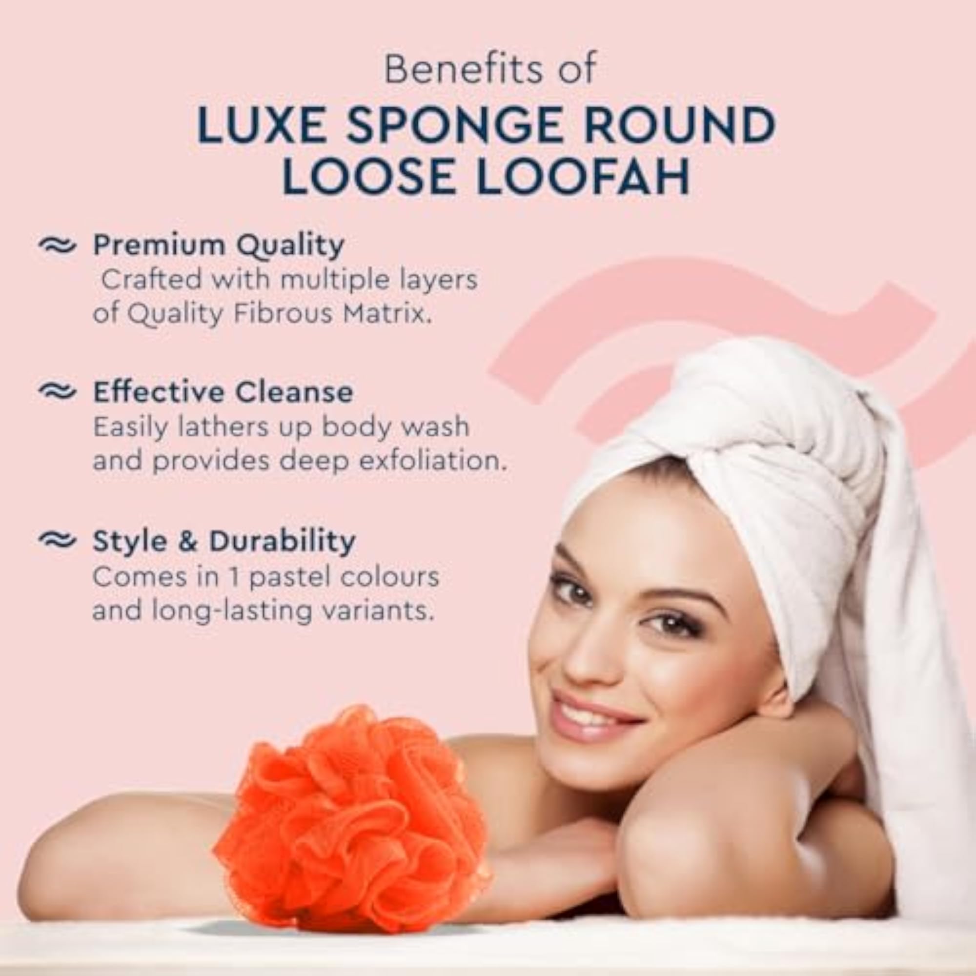Lux Sponge Loofah Set Of 4
