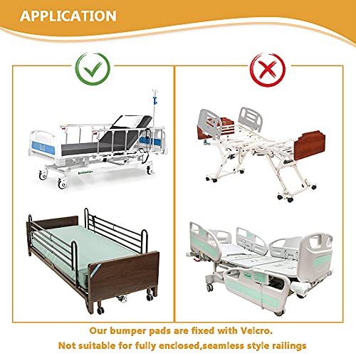 Neaude Bed Rail Covers For Hospital Bed Elderly Adults Bumper Seniors Guard Rail Bumpers Pads Bed Protector Side Padded Cover Bed Rail Padding Rails Not Included, Padded Cover Only (32X12Inch, 2 Pcs) #TOP5