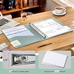 OVESMUSL Aesthetic 3 Ring Binder 1 Inch Set of 2, Decorative Hardcover Paper Binders for School, Office and Recipe Organizing, Fits 8.5 x 11 Letter Size, Sage Green and Pale Pink