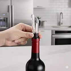 Aerador e Decantador de Vinho Inox – Bico Dosador para Garrafa Elegante