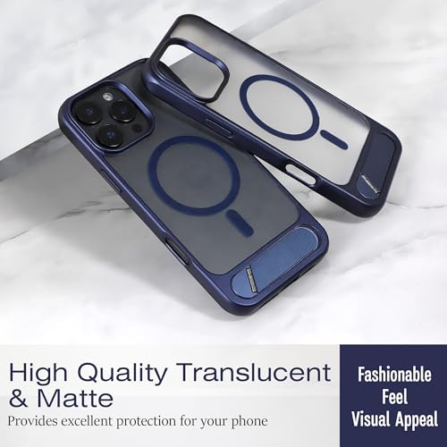 Coque iPhone 16 Pro Max fine et translucide bleue offrant une sécurité militaire