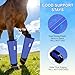 WARMWOW Fly Boots for Horses Set of 4, Loose Fitting Mesh Horse Fly Boots Leggings, Reduce-Stomping Adjustable Equine Leg Wraps & Socks, Stay Up Not Sag, No Rub (Blue)