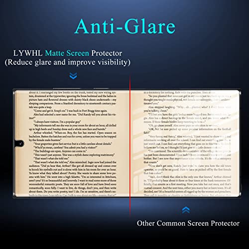 Lywhl [2+2 Pack] For Samsung S22 Ultra Matte Privacy Screen Protector [Support Fingerprint Id] Anti-Spy Anti-Glare Full Adhesive Flexible Film + Camera Lens Glass Protector For Galaxy S22 Ultra 6.8” #TOP3