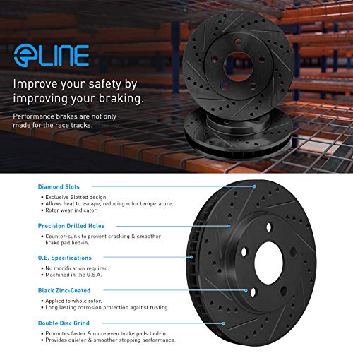 R1 Concepts Front Rear Brakes and Rotors Kit |Front Rear Brake Pads| Brake Rotors and Pads| Ceramic Brake Pads and Rotors |fits 2015-2020 Ford Mustang - Image 5