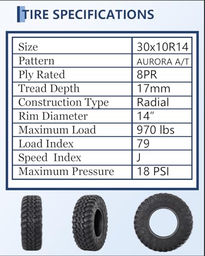 Garvee 8-Ply All-Terrain UTV Tire Set