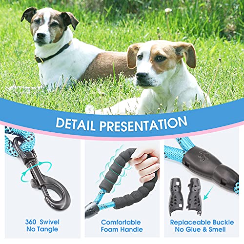 Baapet 2/4/5/6 Ft Dog Leash With Comfortable Padded Handle And Highly Reflective Threads For Small Medium And Large Dogs (5Ft-1/2'', Blue) #TOP2