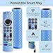 (2 Pack) ONEBOM Silicone TV Remote Cover, (6.2 Inch*1.5 Inch) Glow in The Dark, Anti Slip Silicone Protective Case with Lanyard(Glow Blue&Glow Yellow)