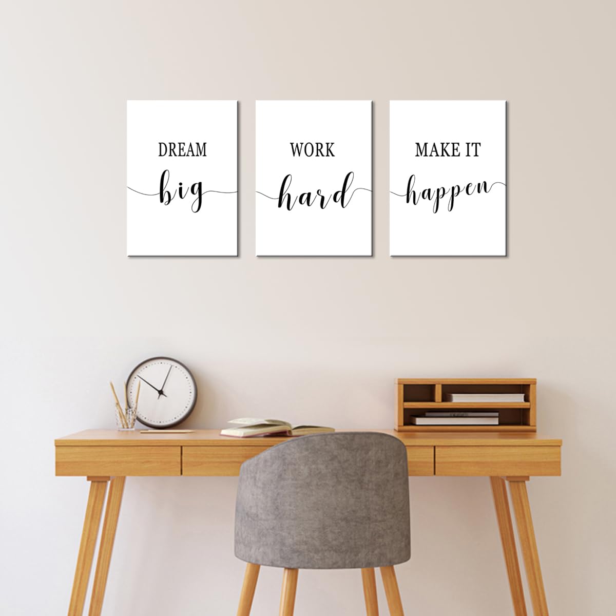 Balgardekor Leinwandbild Mit Motivierendem Spruch – 30,5 X 40 Cm, Khaki, Für Wohnzimmer Oder Büro