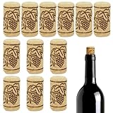 12PCS Wine Bottle Corks Stoppers Seal Wine Bottles for Freshness and Craft Projects，best for homemade wine and DIY arts. (1.73' x 0.87' (44 mm x 22 mm))