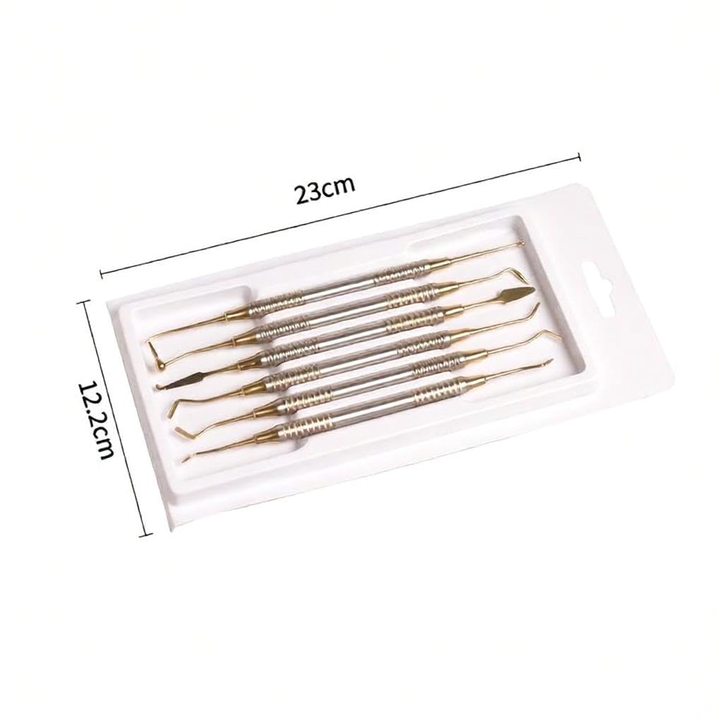 Dental Komposit Füllungsinstrumente 6er Set Antihaft Metall Spatel
