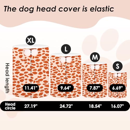Image of SAWMONG Dog Calming Hoodie with Ear Covers for Noise, Fireworks & Anxiety Relief, No Shake Ear Wraps, Dog Ear Muffs & Protector, Pet Grooming and Force Drying, Giraffe, Medium