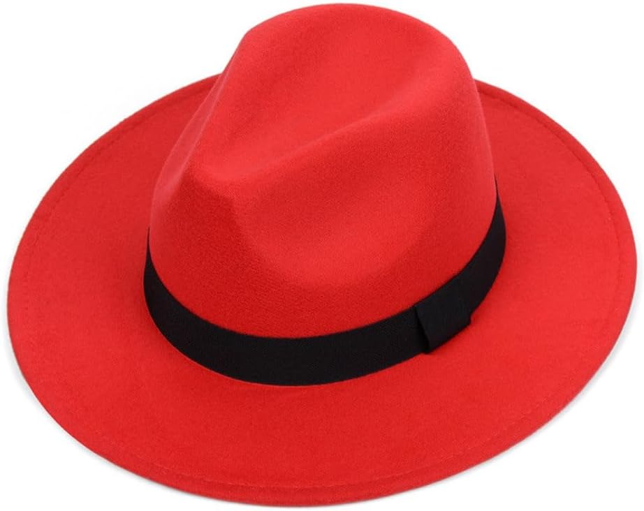 Classic Fedora Felt Panama Hat Women's Stage Large Felt Hat Vintage Gentleman's for Women Mens