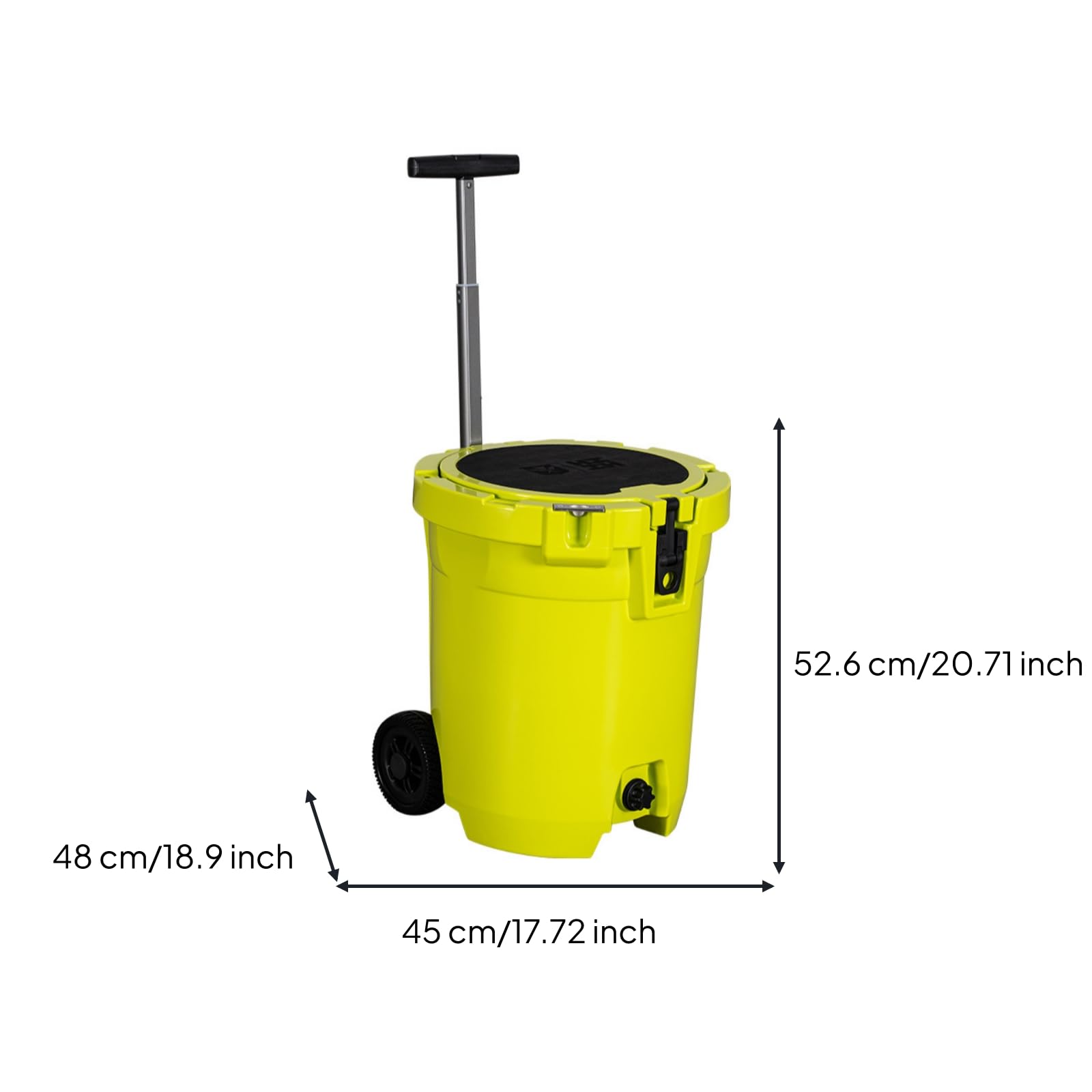 Outdoor Rolling Frigo da Campeggio, size to 2, Modello Con Maniglia Telescopica E Ruote, Dimensioni 45 48 52.6cm