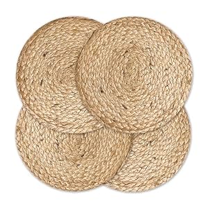 Chardin Home Braided 8 Inch Trivets - Set of 4, Rustic Boho, Absorbent, Heat Resistant Pot Holder for hot Pans, Dishes, Suitable for Table top, Kitchen counters, 100% Natural Sustainable Jute Ropes Chardin Home Braided 8 Inch Trivets Set of 4 Rustic Boho Absorbent Heat Resistant Pot Holder for hot Pans Dishes Suitable for Table top Kitchen counters 100 Natural Sustainable Jute Ropes