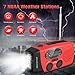iRonsnow Solar Emergency Hand Crank Weather Radio, Portable Self Powered NOAA AM/FM Radios with SOS Alarm LED Flashlight 2000mAh Smart Phone USB Charger for Camping (Red)