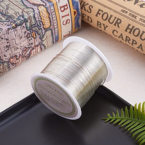 Airssory 0.8Mm/20-Guage Copper Metal Beading Wire Long-Lasting Plated For Wrapping Twist Ties Diy Craft Jewelry Making - 26-Feet/8.7-Yard #TOP4