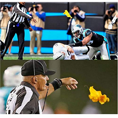 RONRONS 6 Pack Football Penalty Flag Sports Fan Tossing Flags for Football Party Games Accessory,Red