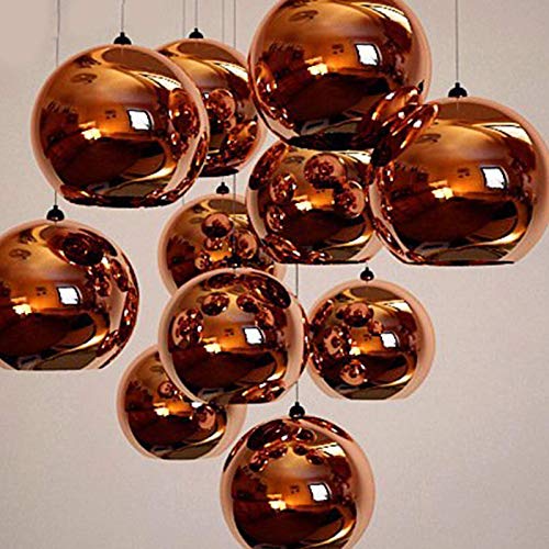 Injuicy verre Leuchten Suspension GOLDEN galva nisieren Plafonnier Zorbing Lustre häng Extrémités Ampoules économie d'énergie Lampe Bal Bar chambre Cafés (Diamètre : 150 mm) Cover