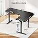HUANUO 63″ Dual Motor L-Shaped Standing Desk, Built-in Power Outlets, Electric Height Adjustable Corner Computer Desk, Large Power Strip Holder, Sit Stand Up Desk with 3 Preset Heights, Black