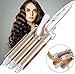 Produktbild Lockenstab,Welleneisen 3 Fässer Wellen Locken, LCD Display, Wellenstyler Turmalin Keramik, Haare Lockenwickler für Lange Kurze Haare DREI Curling Iron,28mm