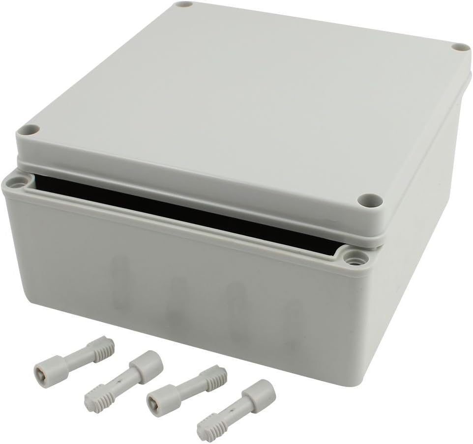 Aexit 200mm x Electrical Boxes, Conduit & Fittings 200mm x 95mm Waterproof Junction Box DIY Case Electrical Boxes Enclosure Gray