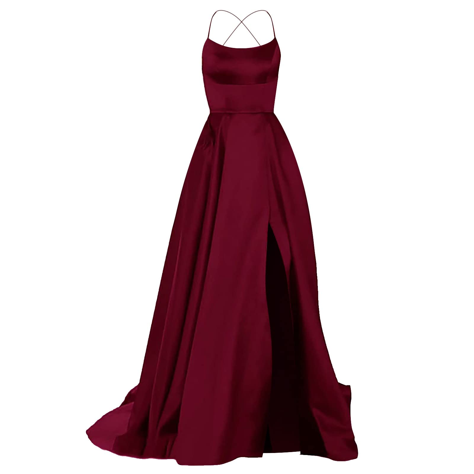 Vestido de noche para mujer, festivo, largo, elegante, para bodas, invitadas de boda, vestido de noche de gasa, línea A, cuello en V, vestido de fiesta, vestido de fiesta, largo hasta el suelo, A26