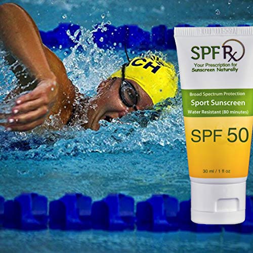 Spf Rx, Spf 50 Sport Sunscreen, Broad Spectrum Sun Protection With Active Dry Protect Formula, Non-Greasy Sport Sunblock, For Face And Body - 1 Oz, 40-Pack Bin #TOP4