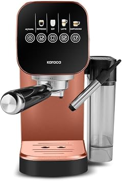 Karaca MyCaffe Barista S20 Automatic Espresso and Latte Machine with Integrated Milk Chamber Copper 900 ml 1360W