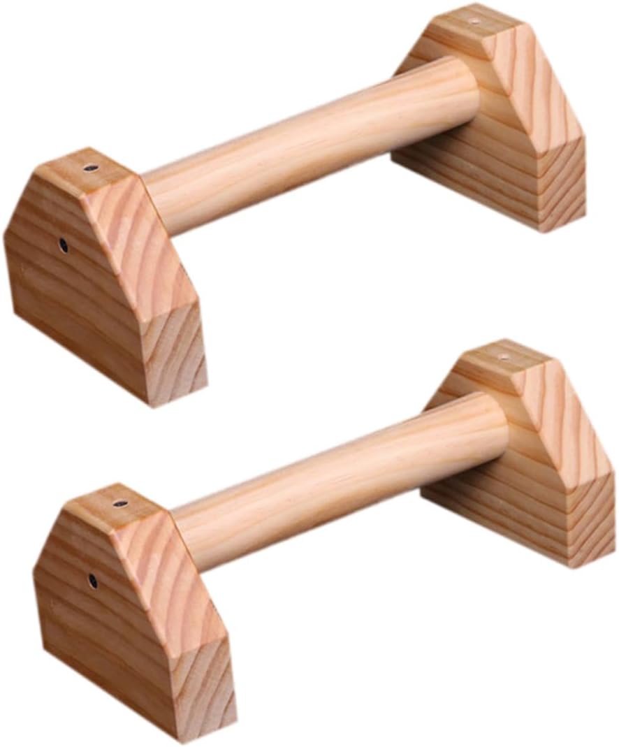 Push-up Brackets Pine Wood Push-up Stands for Home Gym Portable Hand Grips Enhance Arm Strength Increase Range of Movement Exercise Equipment