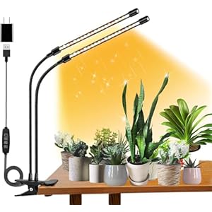 FRGROW Lámpara de Plantas, Luz de Crecimiento de Espectro Completo, 3 Modos de Iluminación 3000k/5000k/660nm Lámpara LED Cultivo Interior 10 Niveles de Atenuación Con Función Temporizador 360°Ajuste