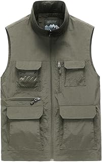 Hcclijo Outdoor Mesh Multi Pocket Vest Men Photography Sleeveless Jacket Reporter Waistcoat