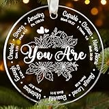 Christian Gifts for Women - Religious Christmas Ornaments, Inspirational Tree Decoration - Acrylic Christmas Ornament