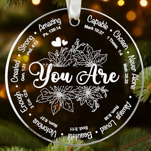 Christian Gifts for Women - Inspirational Christmas Ornament