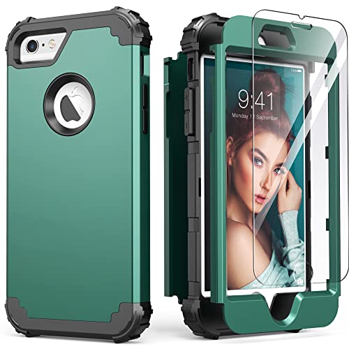 Coque iPhone 6S antichoc IDweel robuste 3 en 1 verte avec protection