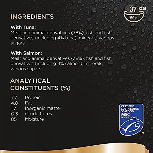 Variety SHEBA Fresh & Fine Wet Cat Food Mixed Pack (total 24 sachets x 50g) Beef-Chicken-Turkey-Tuna-Salmon ( in Jelly and Gravy) and a free fine pate 1x37g + 1 M A D MICE