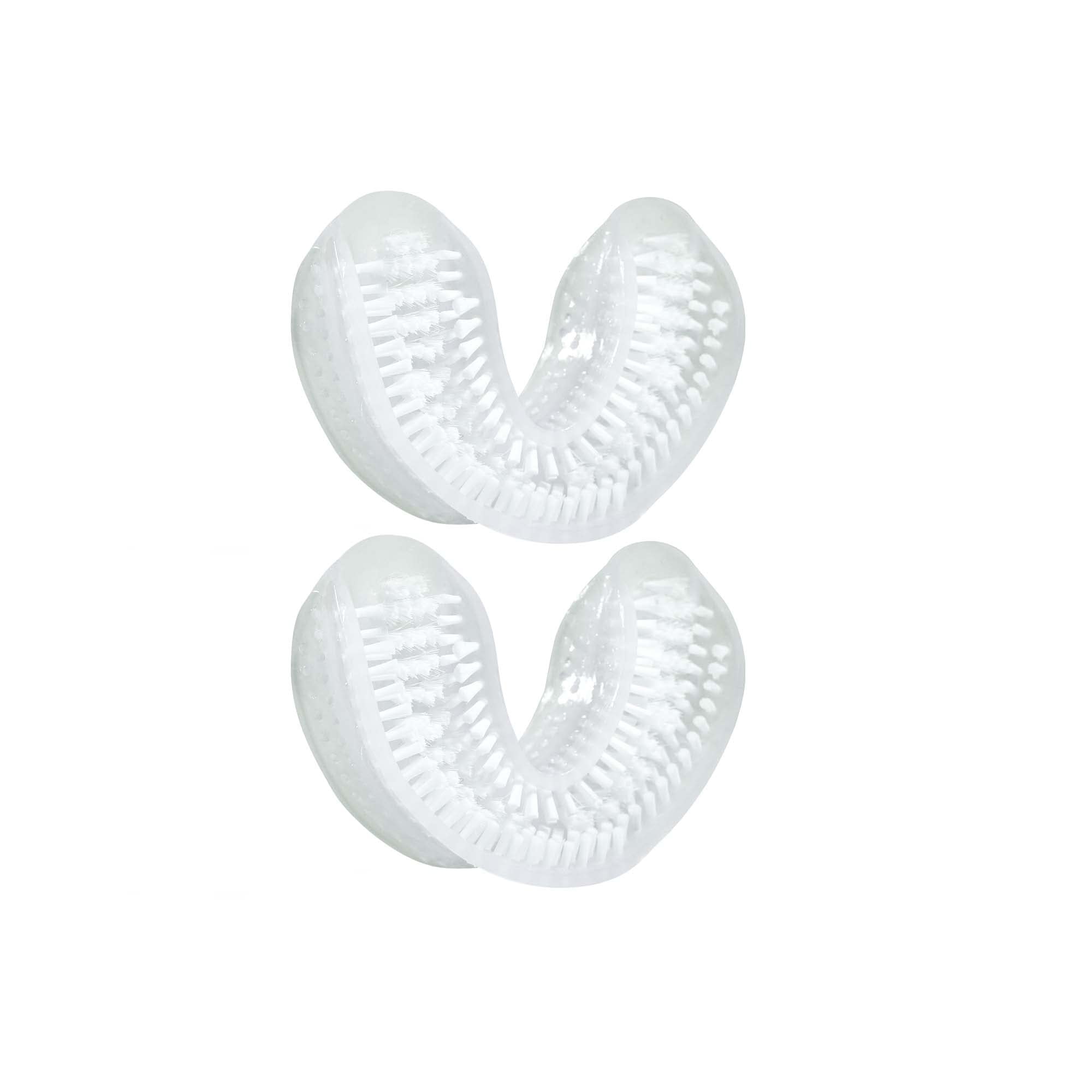 AutoBrush Double Sided U Shaped Nylon Brush Head Replacements - Adults and Kids Sizes (Kids, Ages 3-5, 2 Pack)