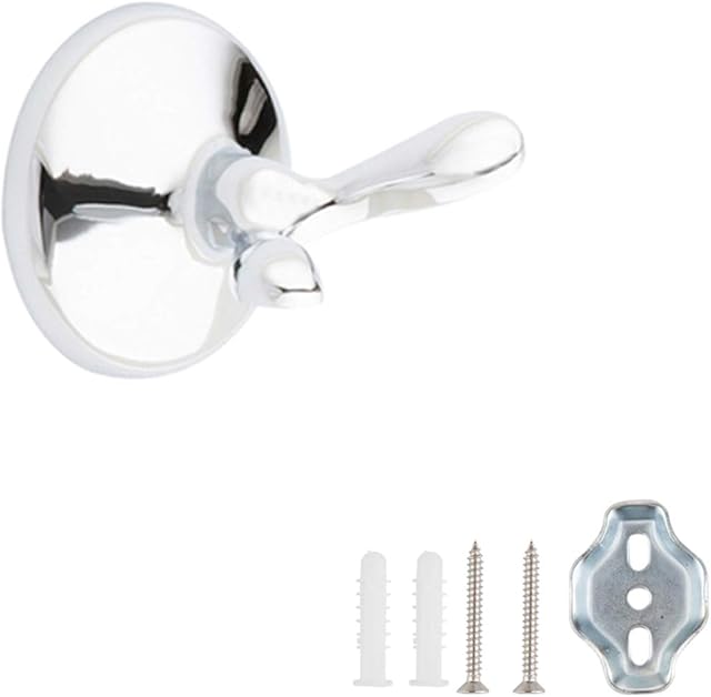 Amazon Basics AB-BR835-PC Towel and Robe Hook, Polished Chrome