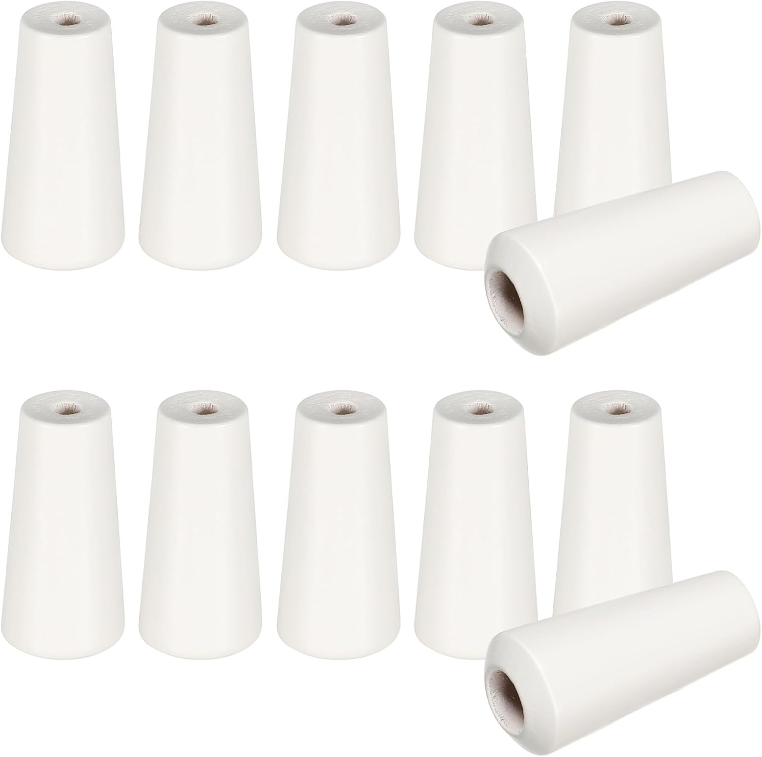 Gadpiparty 12pcs Blind Pull Cord Knobs, Wood Cord Knobs Replacement Blind Pull Ends for Window Curtains Home Decoration