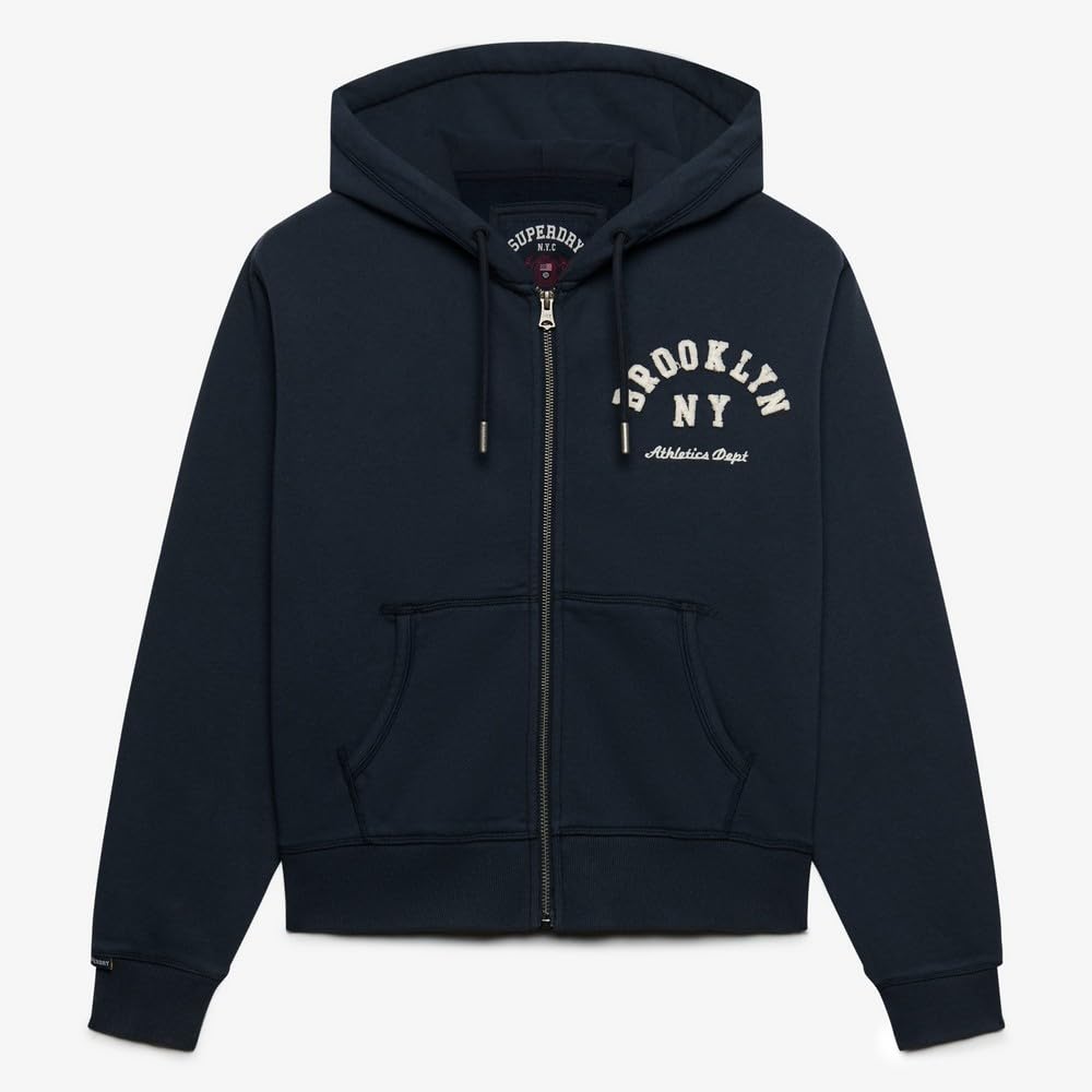 Superdry Athletic Essentials Relaxed Crop Full Zip Sweatshirt XS