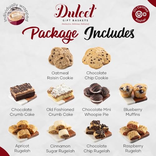 Dulcet Gift Basket Sympathy Baked Goods Gift Box – Luxurious Gourmet Bakery Dessert Gift Tin Box with Whoopie Pies, Muffins, Cookies, Crumb Cake, Delicious Pastry and Condolence for Mom, Dad, Freind, Him, and Her. - Image 6