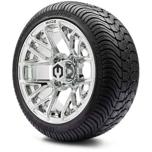 MODZ Matrix Chrome 12 inch wheels with Arisun tires
