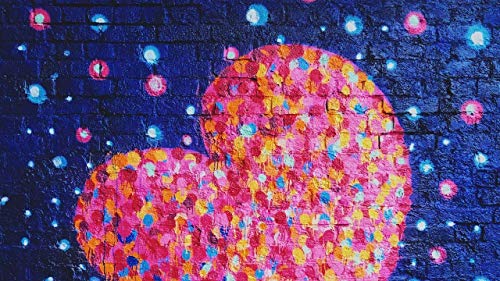DIY Oil Painting Paint by Number Kit for Adults Kids Beginner 16X20 Inchheart Art Wall Paint