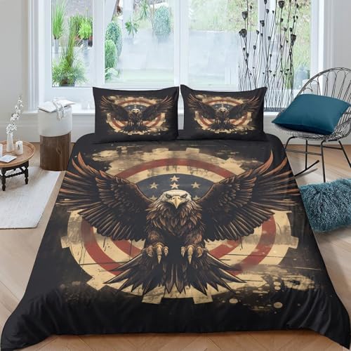 Housse de Couette 200x200 Aigle Parure de Lit Microfibre Douce pour Adolescent - 4