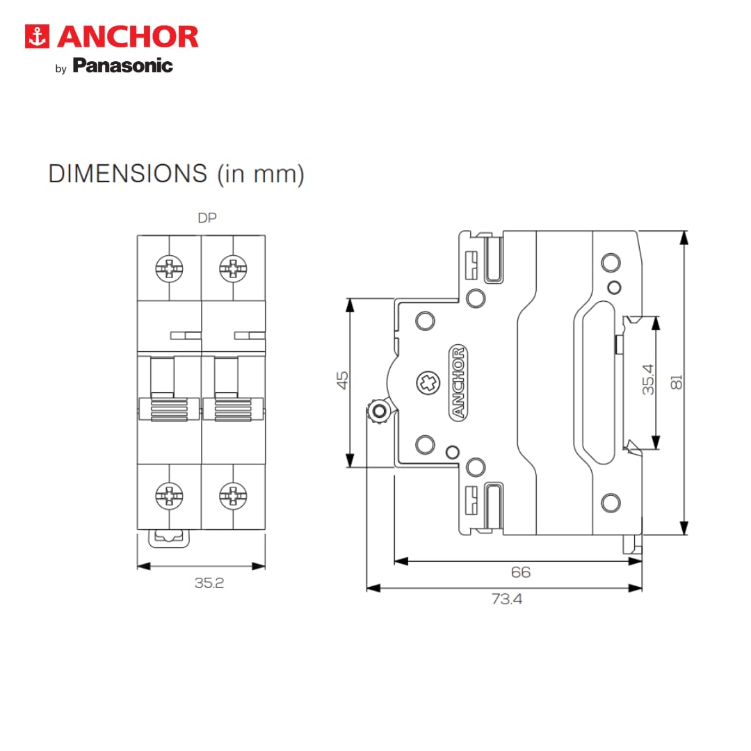 Anchor Panasonic UNO Isolator - 63A Dual Pole -3 Anchor Panasonic UNO Isolator - 63A Dual Pole -3