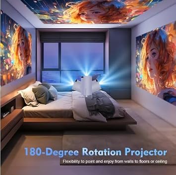 HY300 ultra 2026 | Full HD WiFi Projector with Android 14.0 – Portable Home Theater & Outdoor Movie Projector | Screen Mirroring for iOS/Android | Gaming & HDMI Compatible