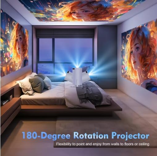 Image of [2025 Upgraded & Android 11.0] Technyon Projector Ultra-FHD 1080P for Home Cinema, Outdoor & Gaming - 12000 Lumens Portable Projector with WiFi & Screen Mirroring - Compatible with iOS, Android, HDMI